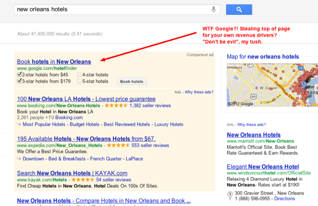 New Orleans Hotels - Google comparison