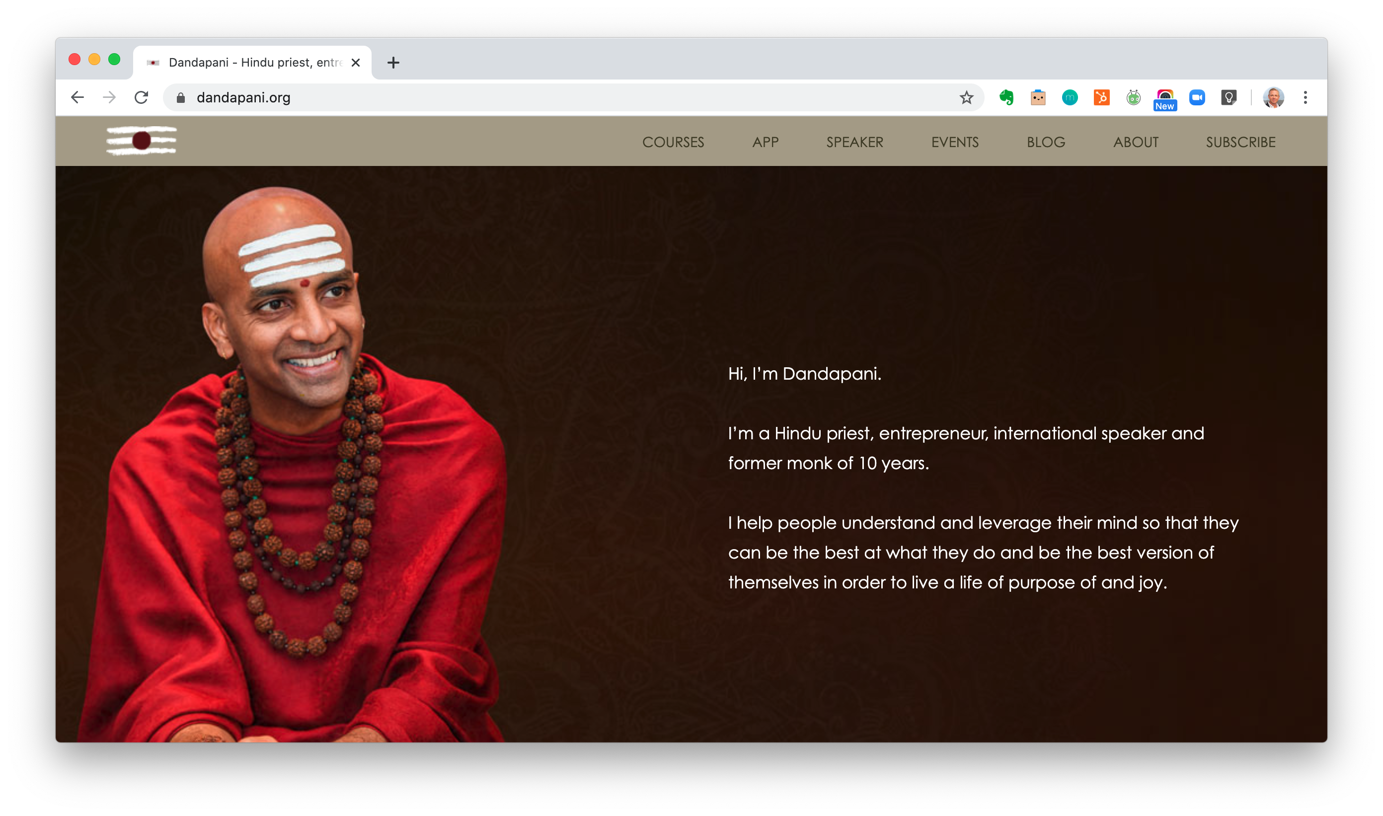 Dandepani Website Screen Shot
