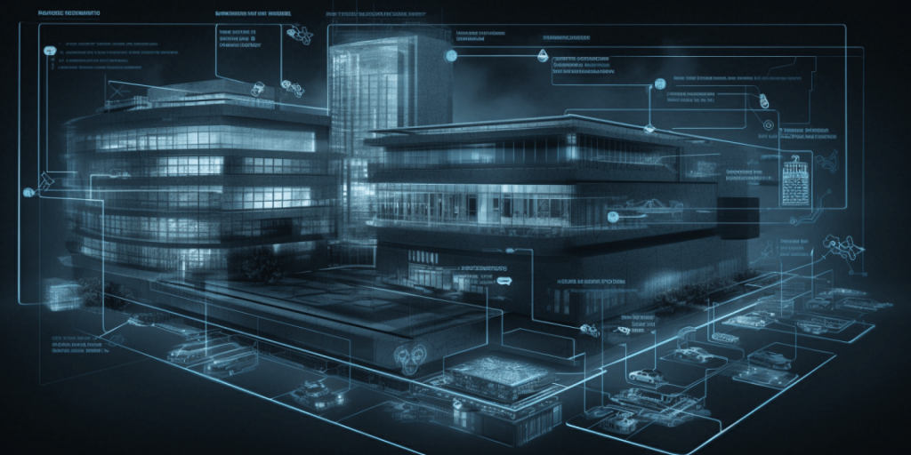 Midjourney: In a cyberpunk style, imagine a grand university building representing the central team in charge of SEO, with various departments as smaller, distinct architectural elements around it. Show these departments connected to the main university structure with bridges or roads, but with varying levels of resources indicated by the strength or brightness of these connections. Illustrate the favoritism by showing some departments receiving a stronger or brighter resource 'flow' from the central university structure. Some others should have just a basic connection, representing basic support. The inadequacy of resource allocation to SEO should be symbolized by a faint, under-constructed path or bridge leading from the university to an SEO symbol - perhaps a magnifying glass or a search engine logo. Now depict a standalone department, separated from the central structure, managing its own resources. Show this structure as slightly smaller but glowing brightly, representing the advantage of autonomy. The individual department should be connected directly to the SEO symbol with a strong, bright pathway, indicating more focused attention on SEO compared to those under centralized control.