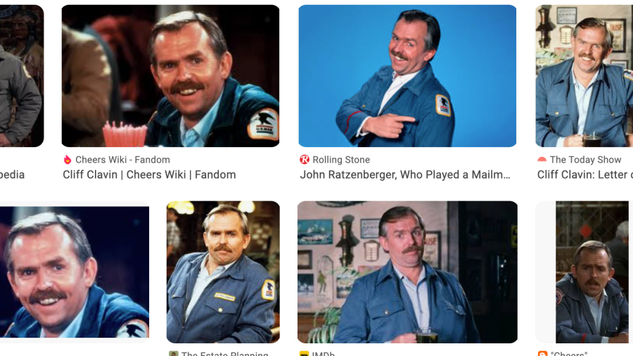 Screenshot of Google Image for Cliff Clavin of Cheers.