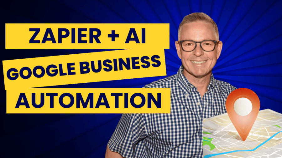 YouTube thumbnail for Zapier + AI Google Business Automation.