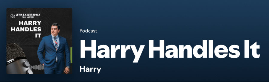 Harry Handles It Podcast Landing Page Screenshot from Spotify